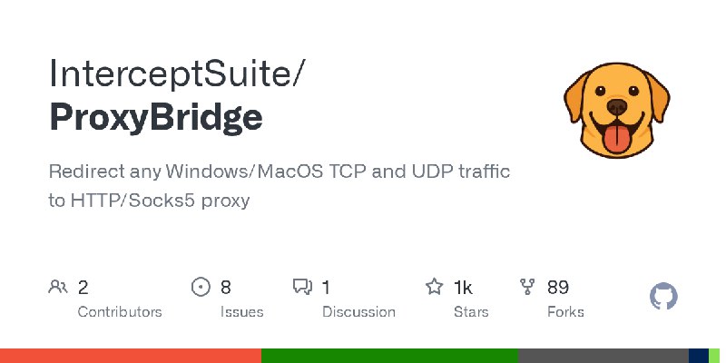 GitHub - InterceptSuite/ProxyBridge: Redirect any Windows/MacOS TCP and UDP traffic to HTTP/Socks5 proxy