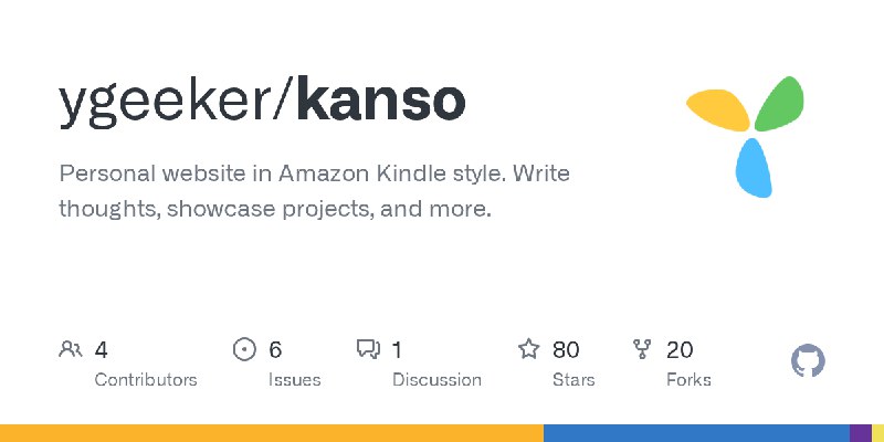 GitHub - ygeeker/kanso: Personal website in Amazon Kindle style. Write thoughts, showcase projects, and more.