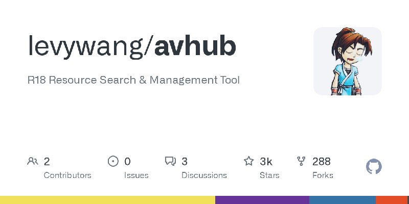 GitHub - levywang/avhub: R18 Resource Search & Management Tool