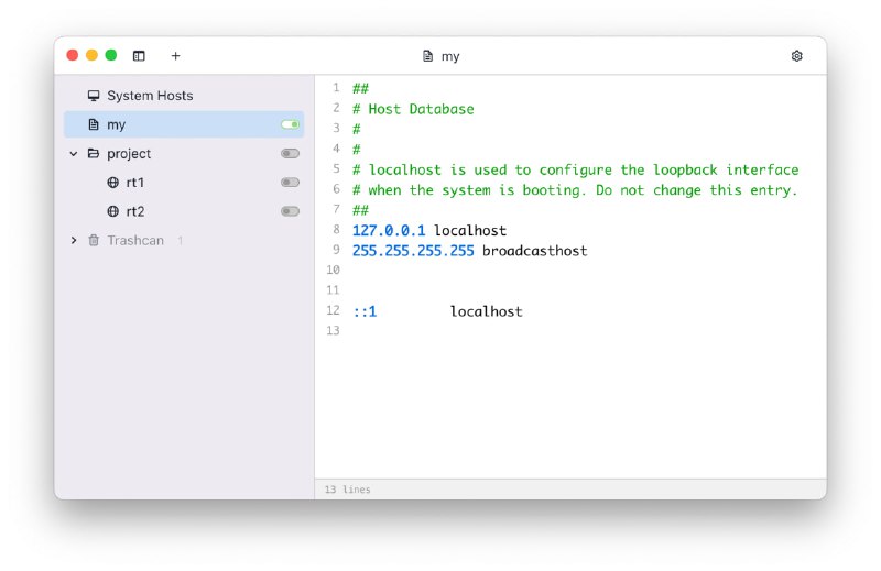 软件SwitchHostshosts 管理软件简介一款用于管理和切换多个hosts方案的免费开源软件