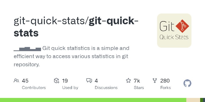 GitHub - git-quick-stats/git-quick-stats: ▁▅▆▃▅ Git quick statistics is a simple and efficient way to access various statistics…