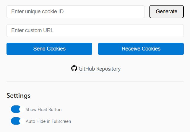 插件Cookie-share插件功能Cookie 分享管理插件简介一款可以在不同设备或浏览器之间发送和接收 cookies的工具