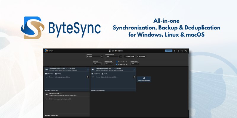 GitHub - POW-Software/ByteSync: ByteSync is a free and open-source tool for file synchronization, backup, and deduplication. It…