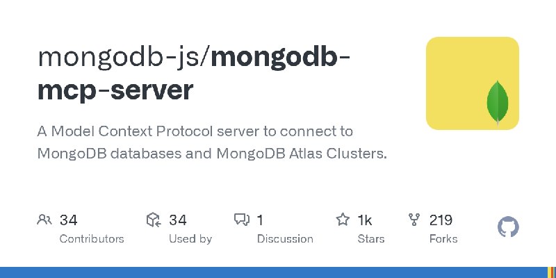GitHub - mongodb-js/mongodb-mcp-server: A Model Context Protocol server to connect to MongoDB databases and MongoDB Atlas Clusters.