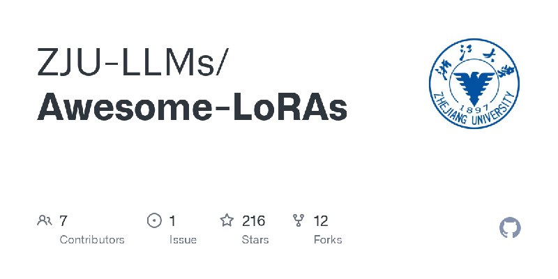 GitHub - ZJU-LLMs/Awesome-LoRAs