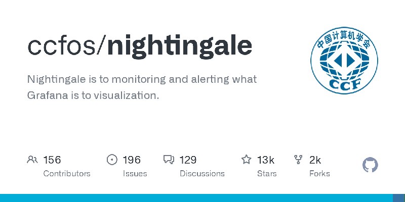 GitHub - ccfos/nightingale: Nightingale is to monitoring and alerting what Grafana is to visualization.
