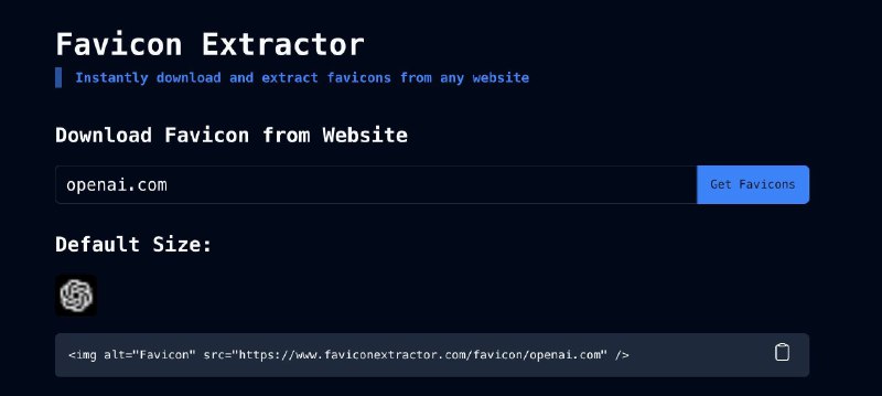 👉 名称：favicon-downloader🤖 类型：🎯项目👏 介绍：免费获取网站 favicon 的工具