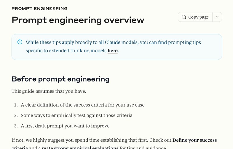 👉 名称：Prompt engineering overview🤖 类型：👀资料👏 介绍：详细介绍了如何通过提示工程来最大化 Claude 4 模型的效能：