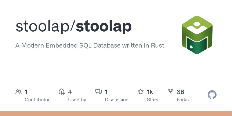 GitHub - stoolap/stoolap: A Modern Embedded SQL Database written in Rust