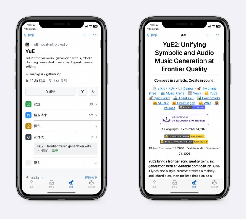 开源音乐模型，可以用来写歌给它一段歌词，再说说想要什么风格，它就能生成带人声和伴奏的歌曲，它还可以先写出曲谱，让你改旋律、换和声，再生成新版本～🧘 网址: 资源链接 💞 感谢 [ 来自 匿名 供稿 ]💭 资讯 | 💭 网盘 | 💭 投稿
