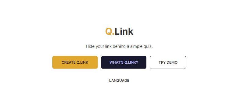 #隐私 #验证 #安全 Q.Link URL 链接安全分享工具，需要正确回答问题后才能显示原始链接，支持自定义测验题目与答案选项，可设置语言版本，适合分享隐私或针对特定人群的链接，完全免费，无需注册