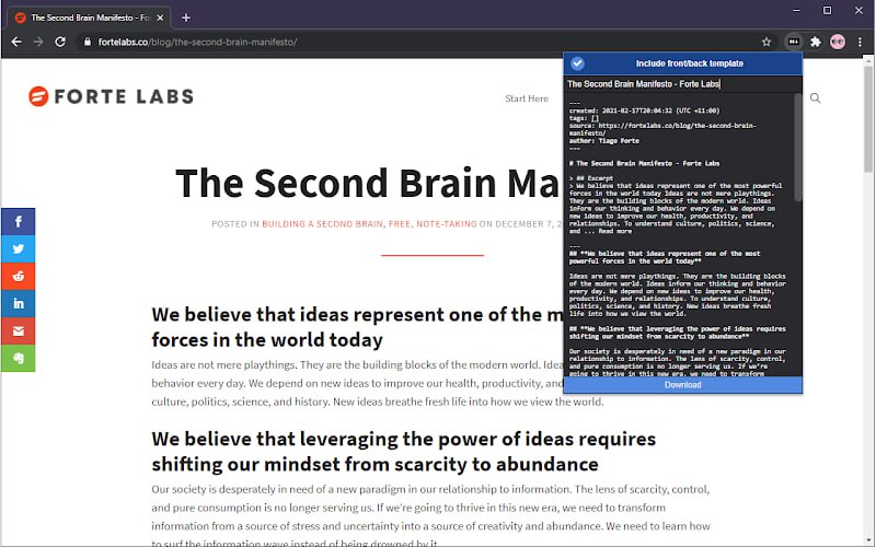 #网页 #Markdown #开源 MarkSnip Markdown 网页剪藏工具，可准确提取网页内容并转换为结构清晰的 Markdown 文本，保留代码块、表格和图像等元素，支持自动下载并管理图像、Obsidian 集成、批量处理多个标签页、自定义前后模板、暗黑模式、上下文菜单选项等，免费开源