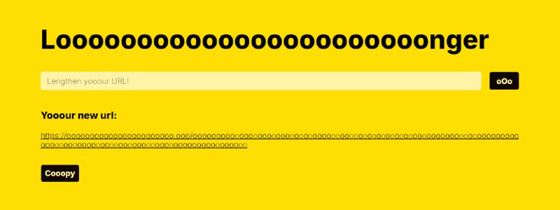 #趣站 #短链接 URL Lengthner 见过链接缩短，没见过链接增长吧，这个工具就可以将链接变成一个全是 o 的网站，特别冗长，没用的东西 +1 