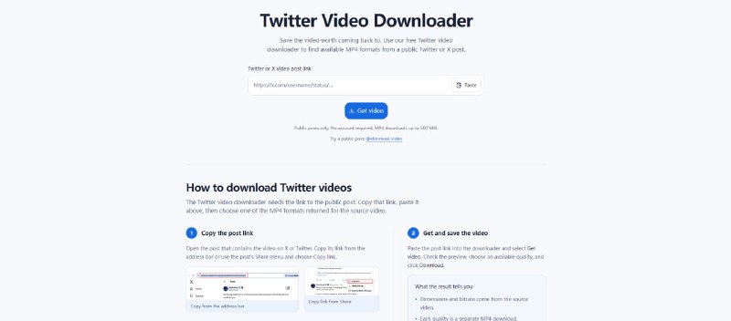 #Twitter TwiFlux Twitter/X 多功能工具箱，支持视频、GIF、图片、音频等媒体下载，也可以将推文、Thread 转换为 TXT、Markdown、HTML、PDF、JSON、CSV、RSS 等格式，视频下载支持获取原始 MP4 格式和对应画质，可查看视频尺寸与码率，单个文件最大 500 MiB，Thread 还支持导出 EPUB、生成文章和轮播图，免费使用，无需注册