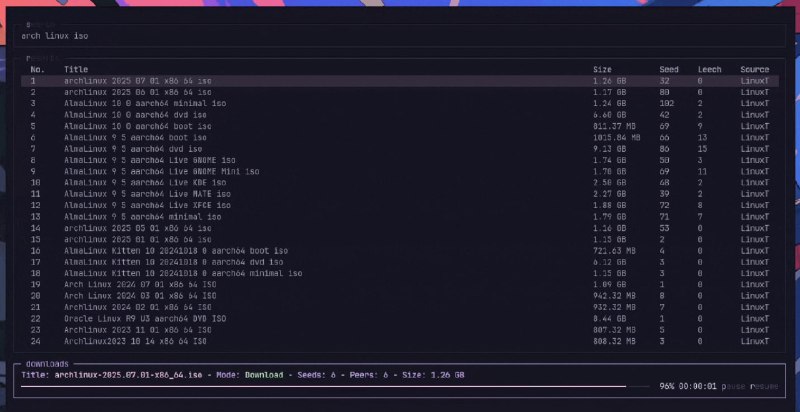 #开源 #磁力 #CLI⬇️ Torrra - 一个命令行种子工具是的，Torrra 可以实现在命令行一站式搜索和下载种子